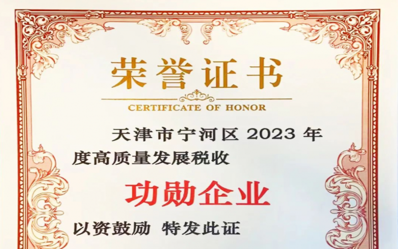 喜訊！榮程智運(yùn)榮獲天津市寧河區(qū)2023年度高質(zhì)量發(fā)展稅收功勛企業(yè)獎(jiǎng)